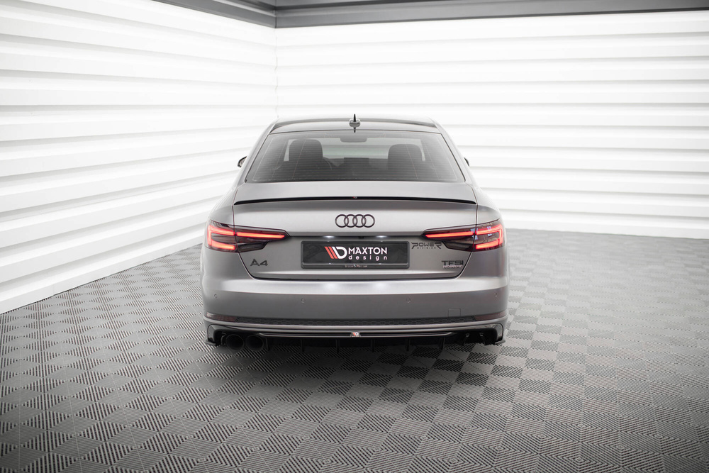 Dokładka Tylna V.1 Audi A4 S-line B9 (Wersja z podwójną końcówką wydechu z jednej strony)