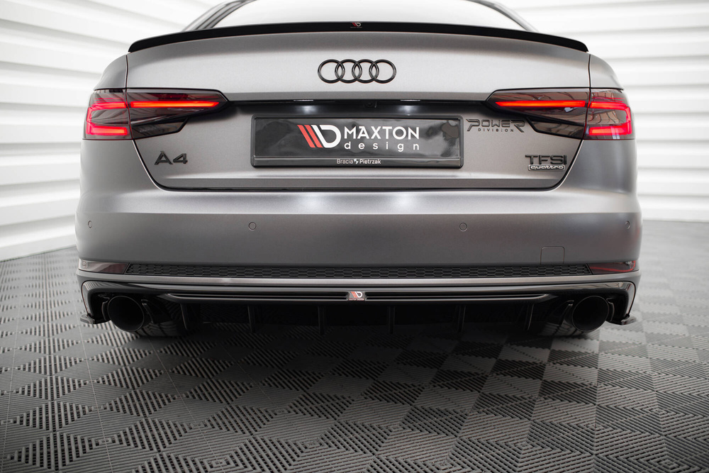 Dokładka Tylna V.1 Audi A4 S-line B9 (Wersja z pojedynczymi końcówkami wydechu po obydwu stronach)