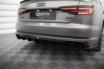 Dokładka Tylna V.1 Audi A4 S-line B9 (Wersja z pojedynczymi końcówkami wydechu po obydwu stronach)