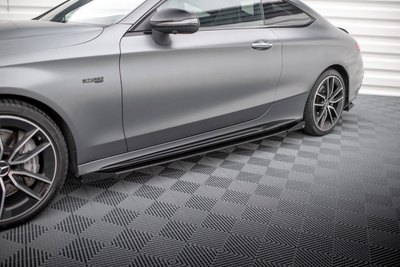 Dokładki progów Street Pro + Flaps Mercedes-AMG C43 Coupe / Cabrio C205  Facelift / A205 Facelift