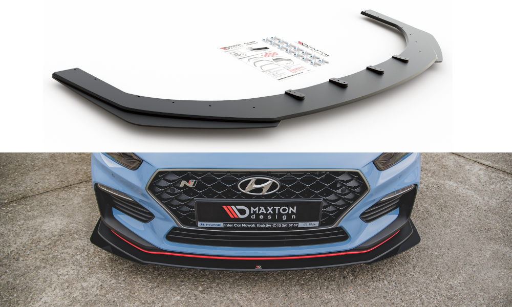 Splitter Przedni Street Pro + Flaps Hyundai I30 N Mk3 Hatchback / Fastback