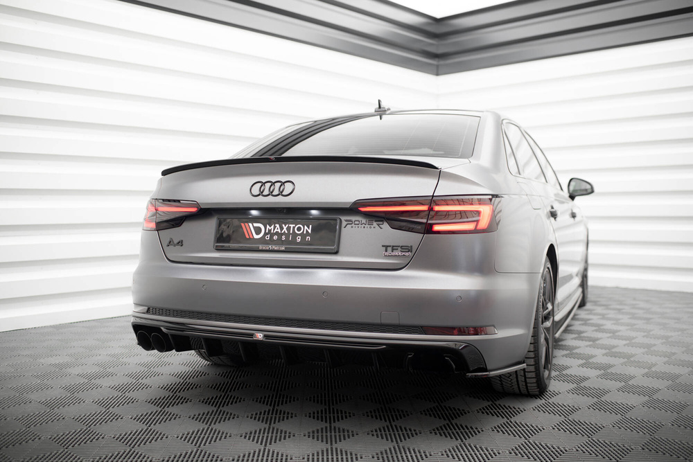 Dokładka Tylna Audi A4 S-line B9 (Wersja z podwójną końcówką wydechu z jednej strony)