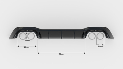 Dokładka Tylna V.1 Volkswagen Golf R Hatchback Mk8 Facelift