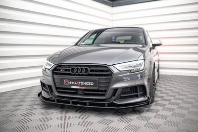 Splitter Przedni Street Pro V.1  + Flaps Audi S3 / A3 S-Line Sportback 8V Facelift