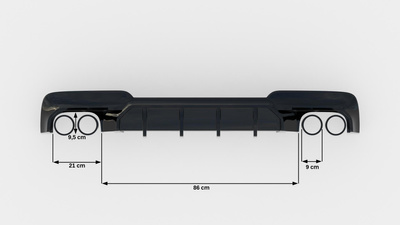 Dokładka Tylna V.2 BMW 5 M-Pack F10 / F11 (Wersja z dwoma podwójnymi wydechami)