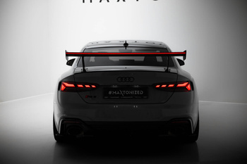 Karbonowy Spoiler Z Zewnętrznymi Wspornikami V.1+ LED Audi A5 / A5 S-Line / S5 / RS5 Coupe F5 / F5 Facelift