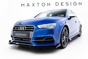 Splitter Przedni Street Pro + Flaps Audi S3 / A3 S-Line Sedan 8V