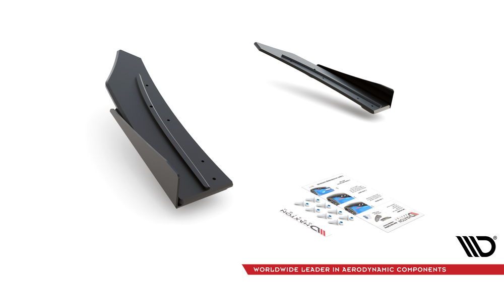 Splittery Tylne Boczne Street Pro + Flaps Mercedes-AMG C43 Coupe C205