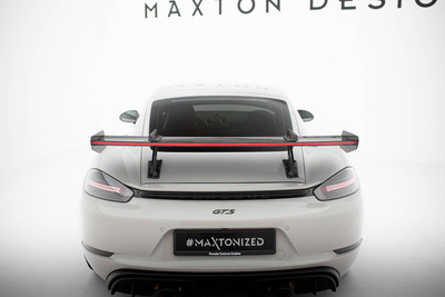 Karbonowy Spoiler Z Górnymi Mocowaniami V.1 + LED Porsche 718 Cayman 982c