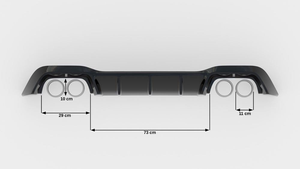 Dokładka Tylna V.1 Volkswagen Golf R Hatchback Mk8 Facelift