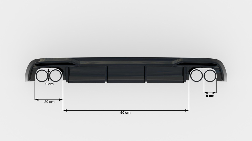 Dokładka Tylna Audi A5 Coupe 8T Facelift (Wersja z podwójnymi wydechami po obu stronach)