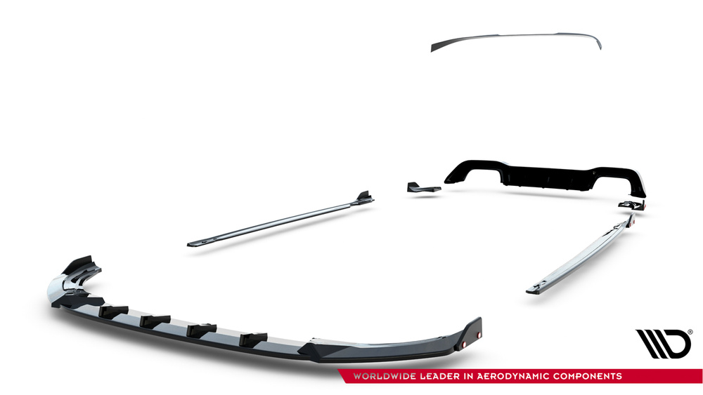 Zestaw Splitterów V.4 Volkswagen Golf R Hatchback Mk8 Facelift