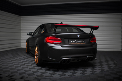 Karbonowy Spoiler Z Zewnętrznymi Wspornikami + LED BMW M2 F87 / 2 / 2 M-Pack F22