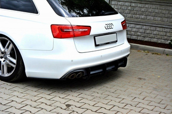 Dyfuzor Tylny i Splittery Tylne Boczne Audi A6 S-Line C7 (wydech 1x2)