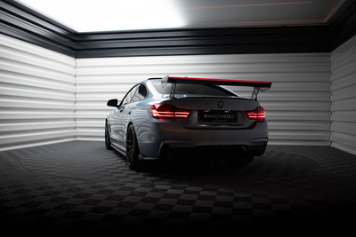 Karbonowy Spoiler Z Zewnętrznymi Wspornikami + LED BMW 4 F32 / 4 F32 M-Pack Coupe