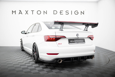 Karbonowy Spoiler Z Wewnętrznymi Wspornikami + LED Volkswagen Jetta GLI Mk7