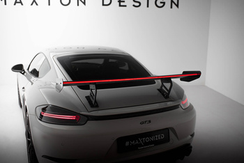 Karbonowy Spoiler Z Wewnętrznymi Wspornikami V.2 + LED Porsche 718 Cayman 982c