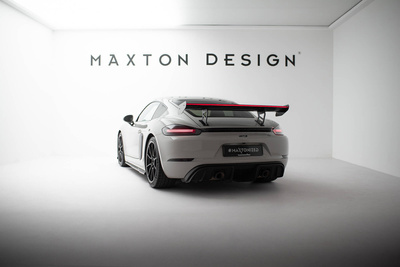 Karbonowy Spoiler Z Wewnętrznymi Wspornikami V.2 + LED Porsche 718 Cayman 982c