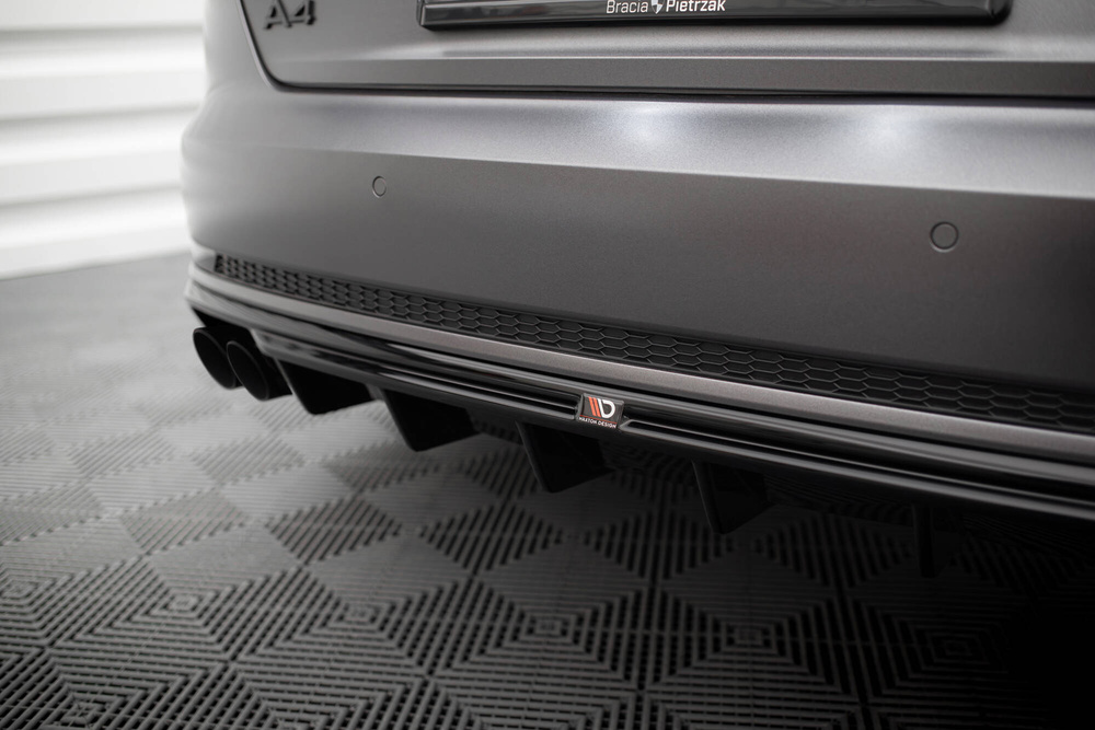 Dokładka Tylna V.1 Audi A4 S-line B9 (Wersja z podwójną końcówką wydechu z jednej strony)