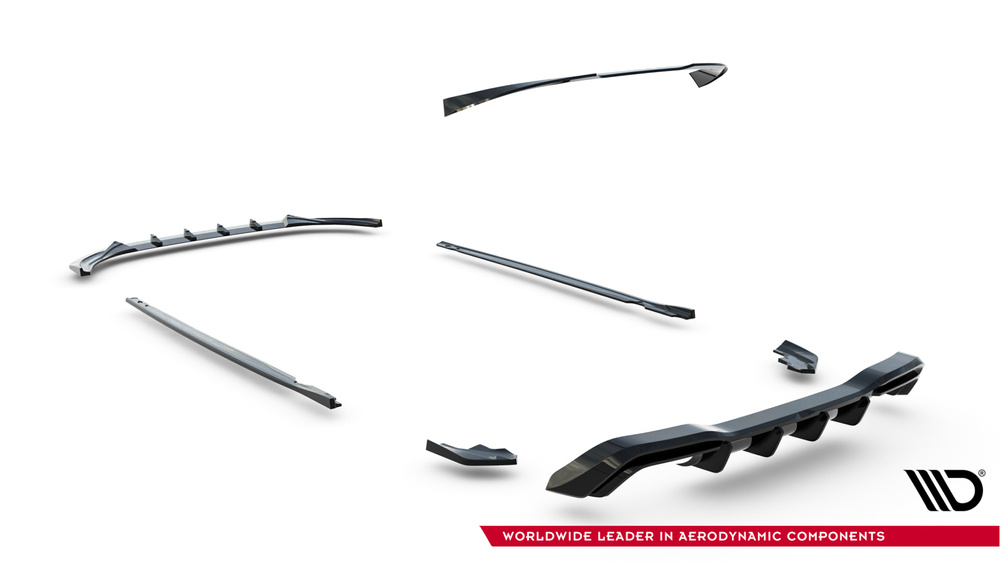 Zestaw Splitterów V.5 Volkswagen Golf R Hatchback Mk8 Facelift