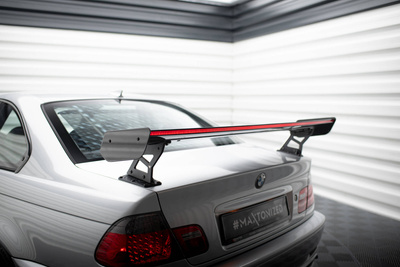 Karbonowy Spoiler Z Zewnętrznymi Wspornikami + LED BMW 3 Coupe E46