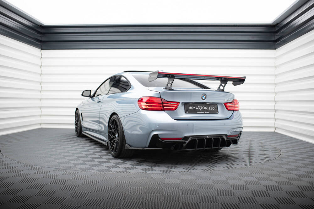 Karbonowy Spoiler Z Wewnętrznymi Wspornikami + LED BMW 4 F32 / 4 F32 M-Pack Coupe 