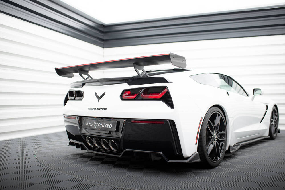 Karbonowy Spoiler Z Wewnętrznymi Wspornikami + LED Chevrolet Corvette Stingray / Grand Sport C7