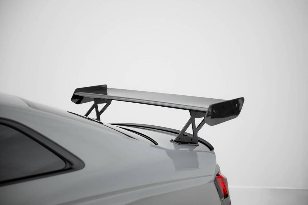 Karbonowy Spoiler Z Zewnętrznymi Wspornikami  V.1+ LED Audi A5 / A5 S-Line / S5 / RS5 Coupe F5 / F5 Facelift