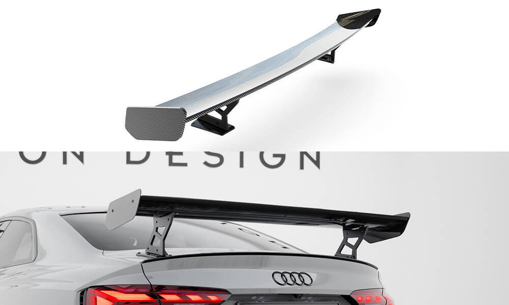 Karbonowy Spoiler Z Zewnętrznymi Wspornikami V.2 Audi A5 / A5 S-Line / S5 / RS5 Coupe F5 / F5 Facelift