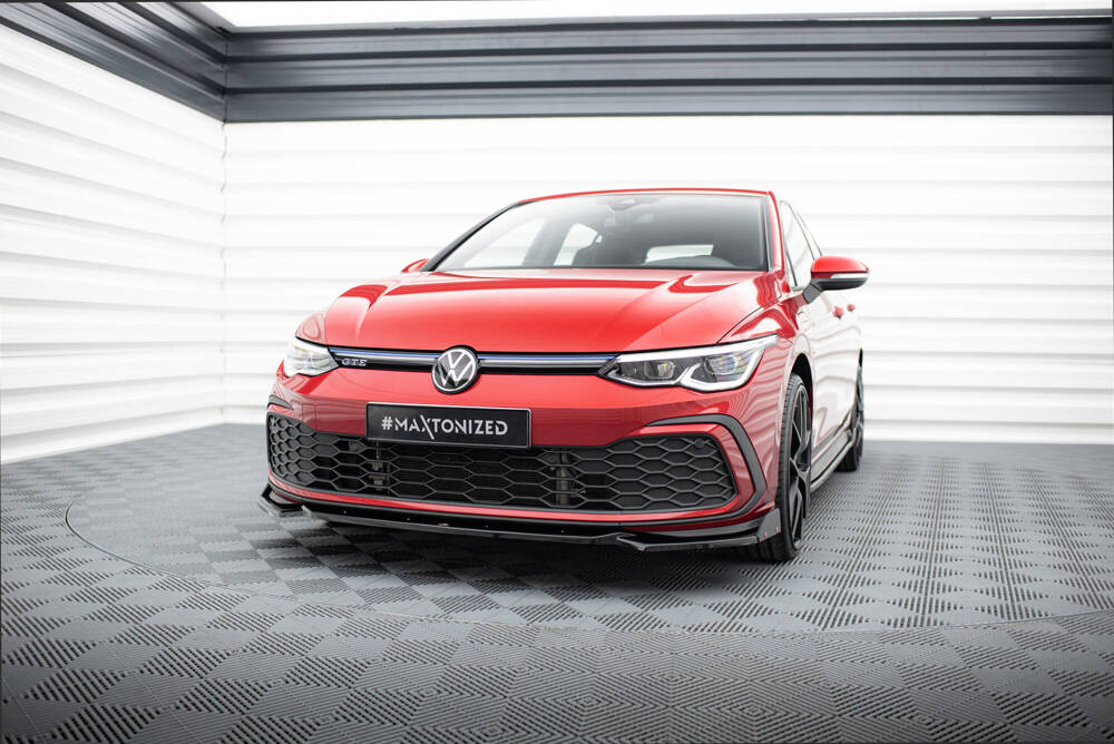 Splitter Przedni V.2 + Flaps Volkswagen Golf GTI / GTE / GTD / R-Line Mk8