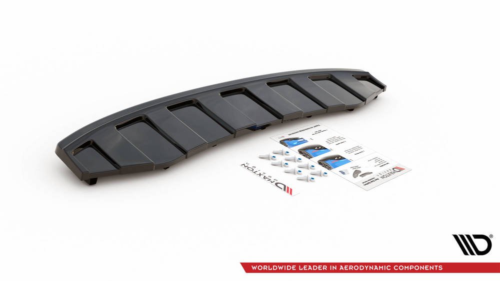 Splitter Tylny Audi A6 C7 S-Line Avant Wydech 2x1 (Z dyfuzorem)