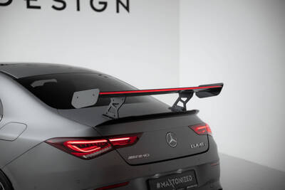 Karbonowy Spoiler Z Wewnętrznymi Wspornikami + LED Mercedes-Benz CLA Coupe C118 / C118 Facelift